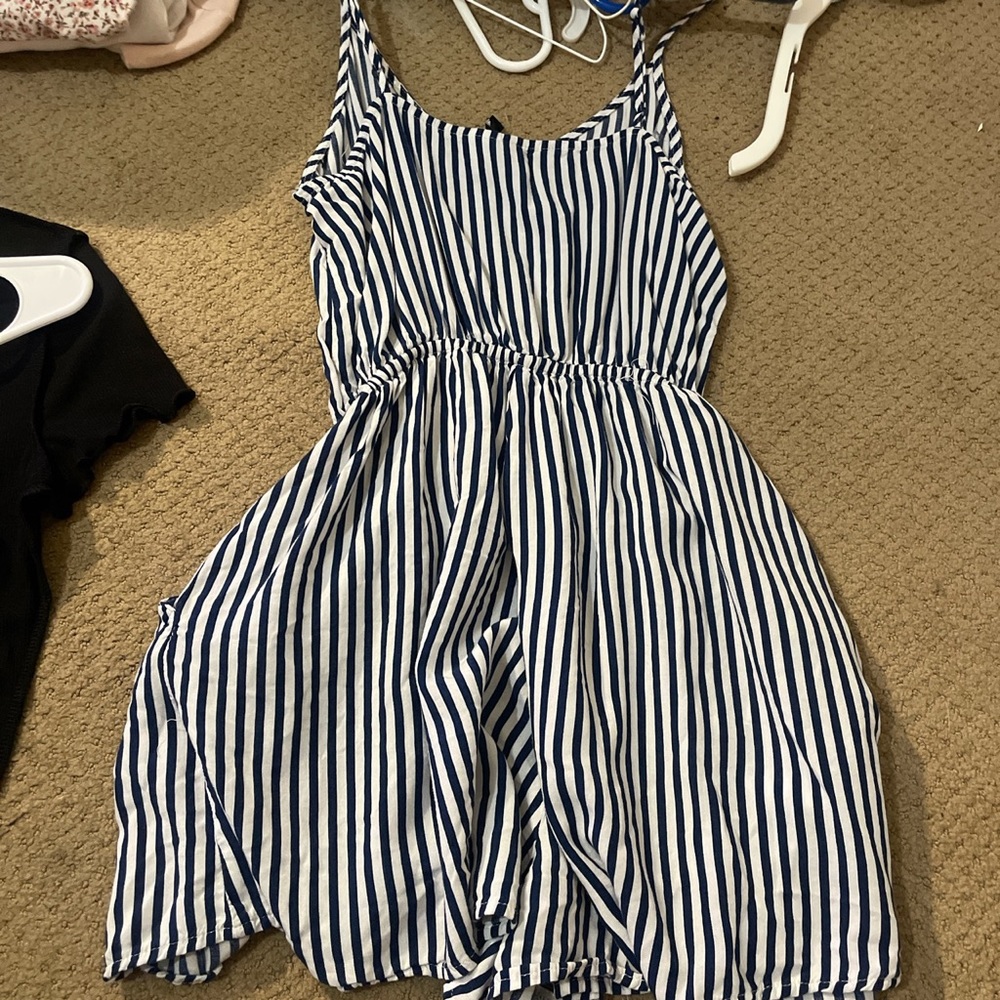 pin stripe romper never worn